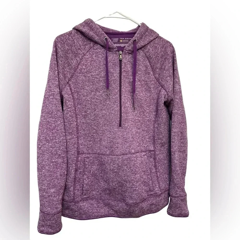 Tek Gear elements series pullover quarter zip purple hoodie